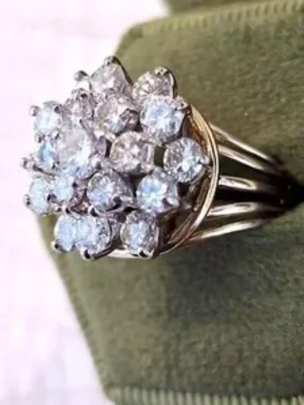 🔥Rare Vintage Brilliant Cocktail Diamond 14k 19 Stones about 2.7 ct. (7)